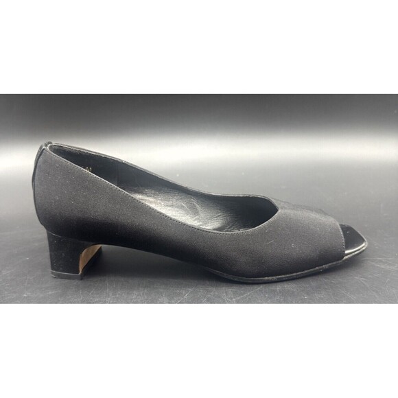 Van Eli Women’s BLACK Slip On Pumps Open Toe Casual Heeled Comfort Sz 8.5 - Picture 5 of 16